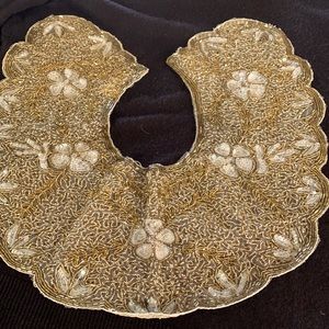 Vintage Mary McFadden 100% beaded nylon collar